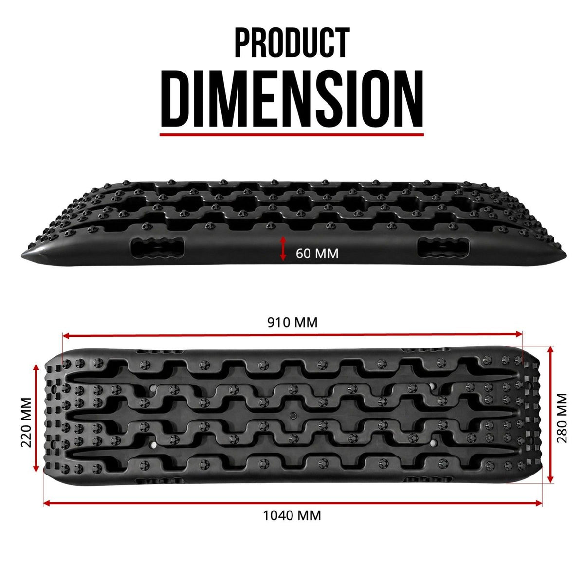 10 Ton 4WD Recovery Tracks – Pair for Sand, Mud and Snow
