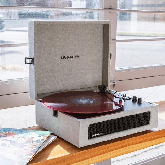 Voyager Bluetooth Portable Turntable - Grey