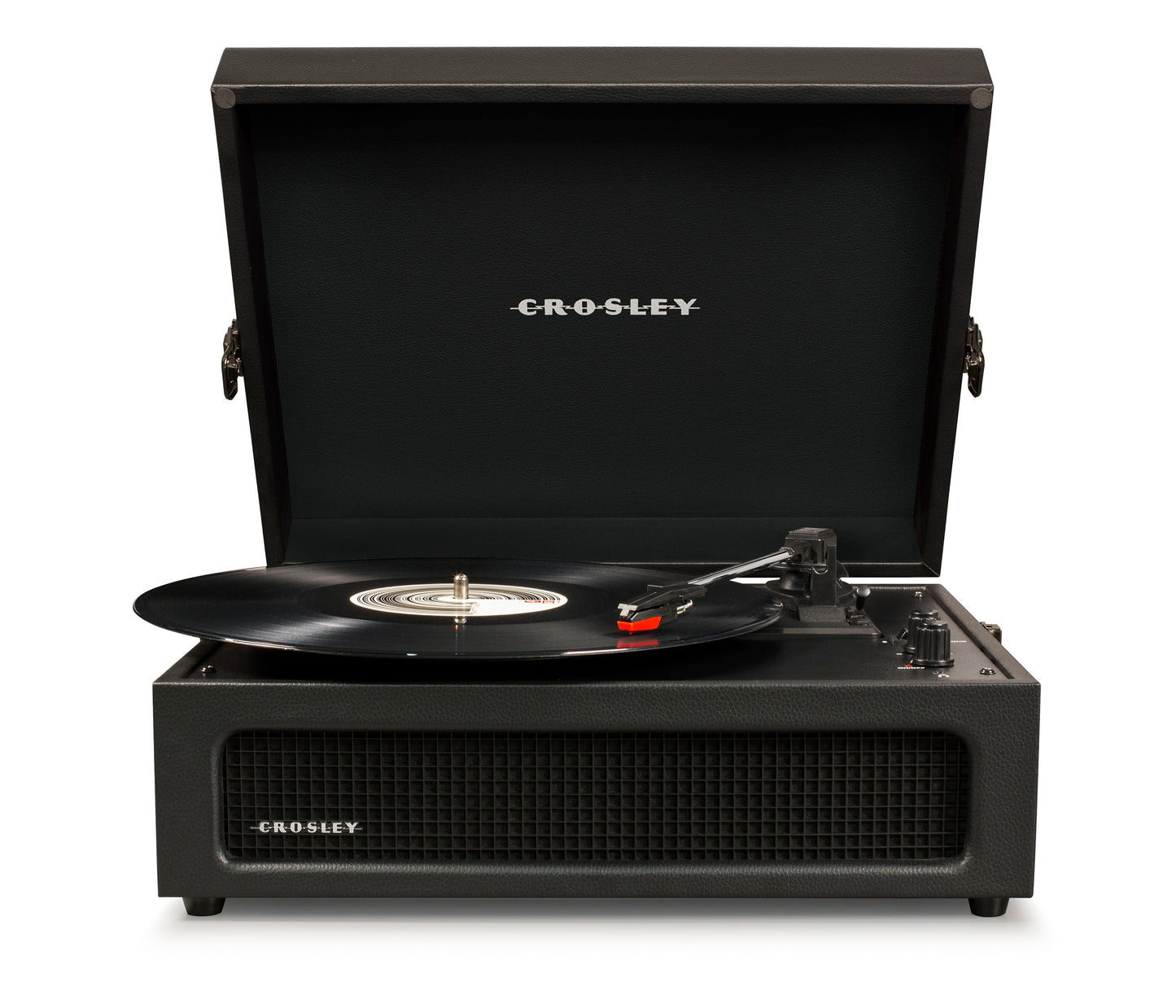 Voyager Bluetooth Portable Turntable + Crosley SOHO Stand Bundle - Black