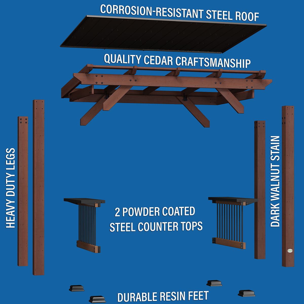 Backyard Discovery Saxony Grill/BBQ Electric Gazebo