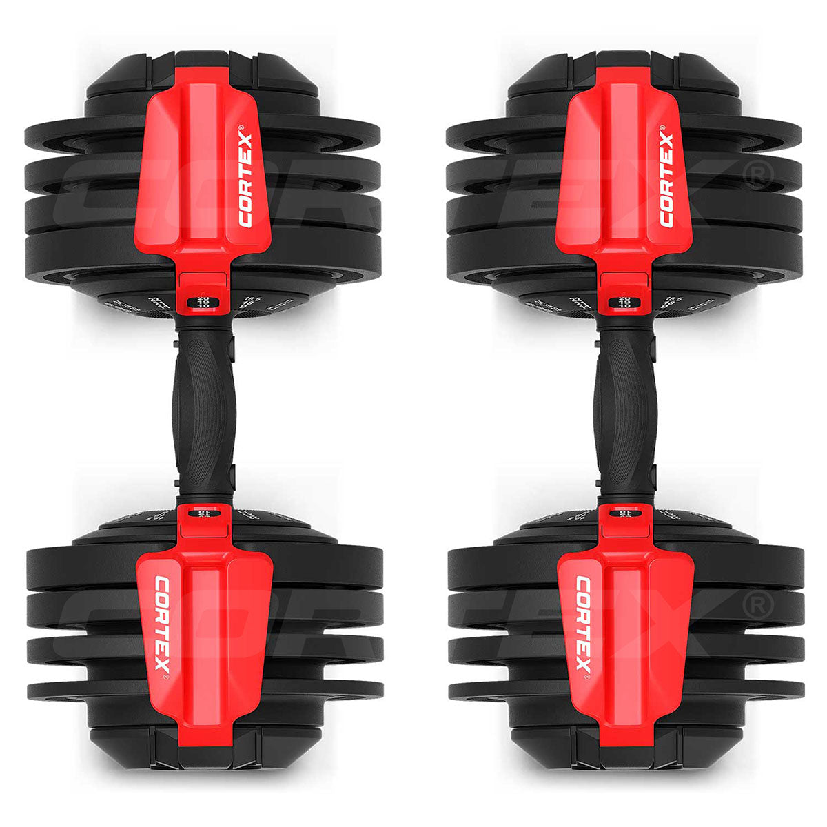 Revolock V2 48kg Pair Set Adjustable Steel Dumbbell Barbell Kettlebell All-in-One