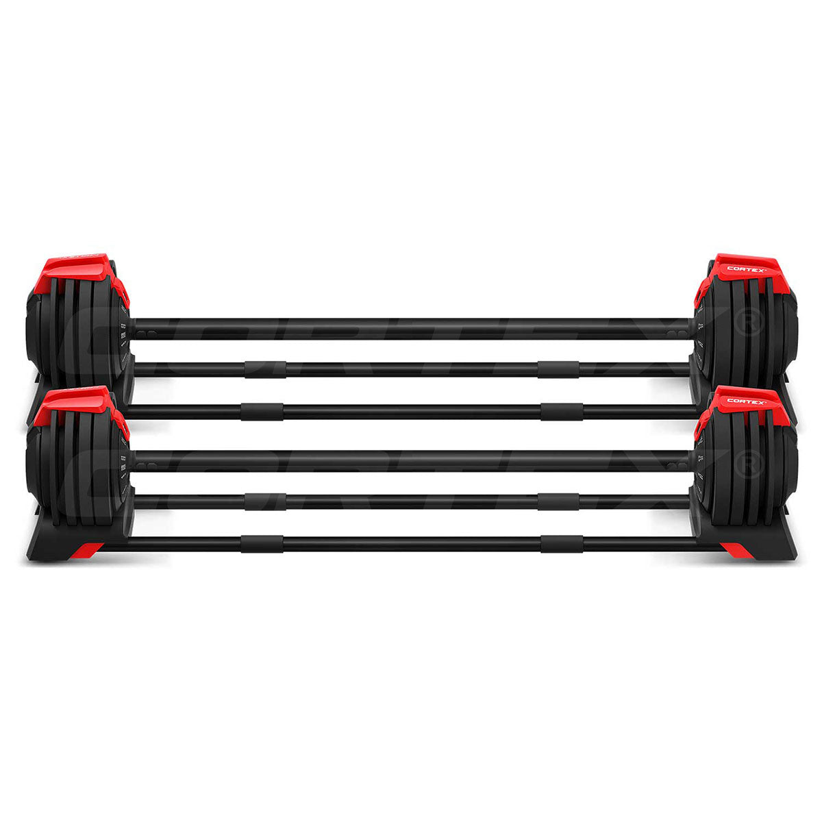 Revolock V2 48kg Pair Set Adjustable Steel Dumbbell Barbell Kettlebell All-in-One