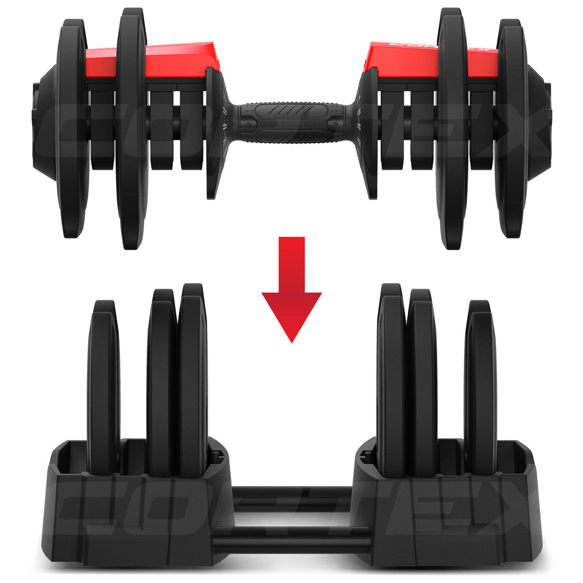 Revolock V2 40kg Adjustable Steel Dumbbell Barbell All-in-One (Single)