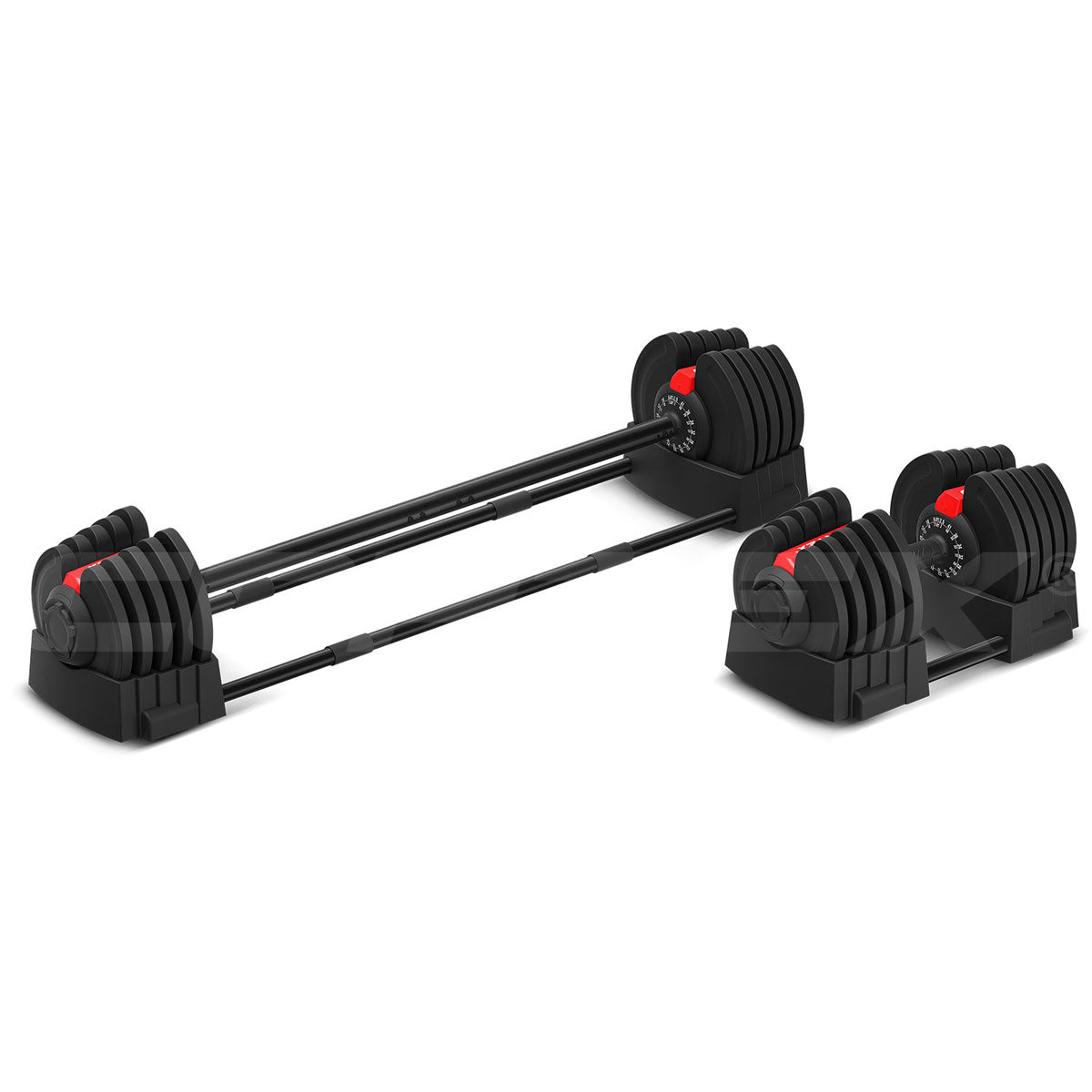 Revolock V2 40kg Adjustable Steel Dumbbell Barbell All-in-One (Single)