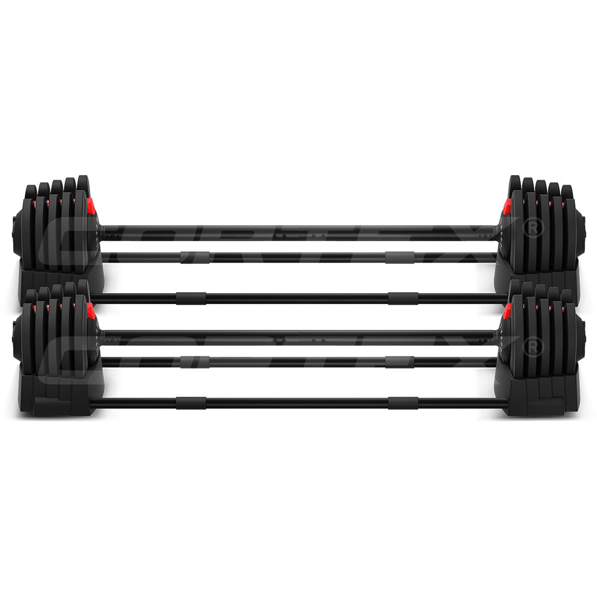 Revolock V2 80kg Pair Set Adjustable Steel Dumbbell Barbell All-in-One