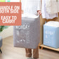 Ex-Large Capacity Collapsible Laundry Basket Foldable Washing Bin Hamper Linen (Grey)