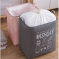 Ex-Large Capacity Collapsible Laundry Basket Foldable Washing Bin Hamper Linen (Grey)