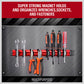 Magnetic Spanner Holder Aluminum 15 Wrench Rack Tool Screwdriver Organizer Red