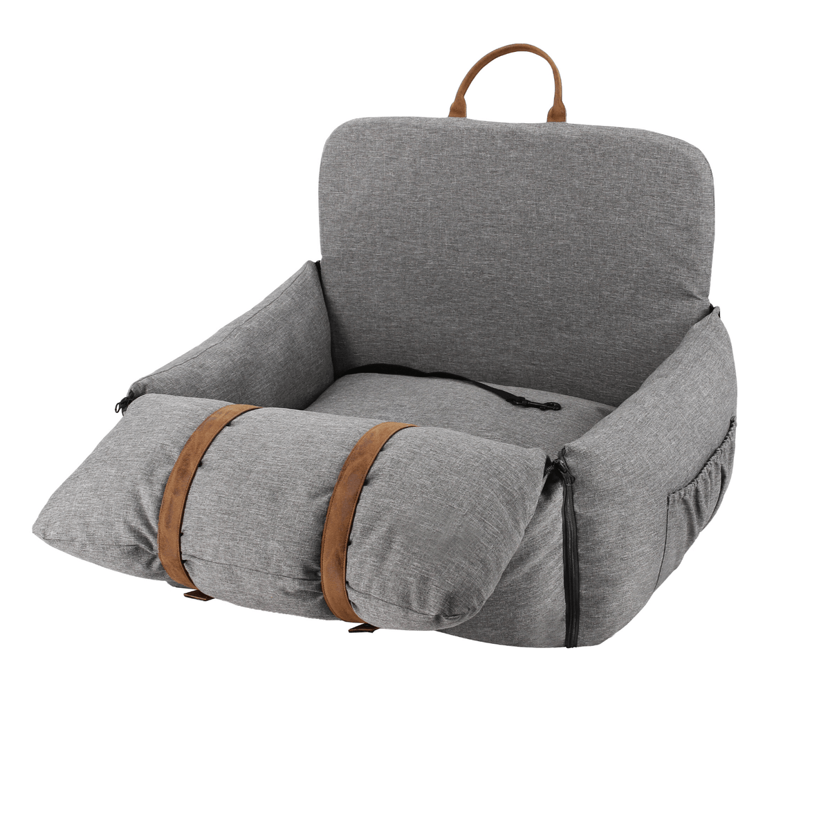 Dog Car Booster Seat for Small Dogs – Travel Bed and Seat Protector