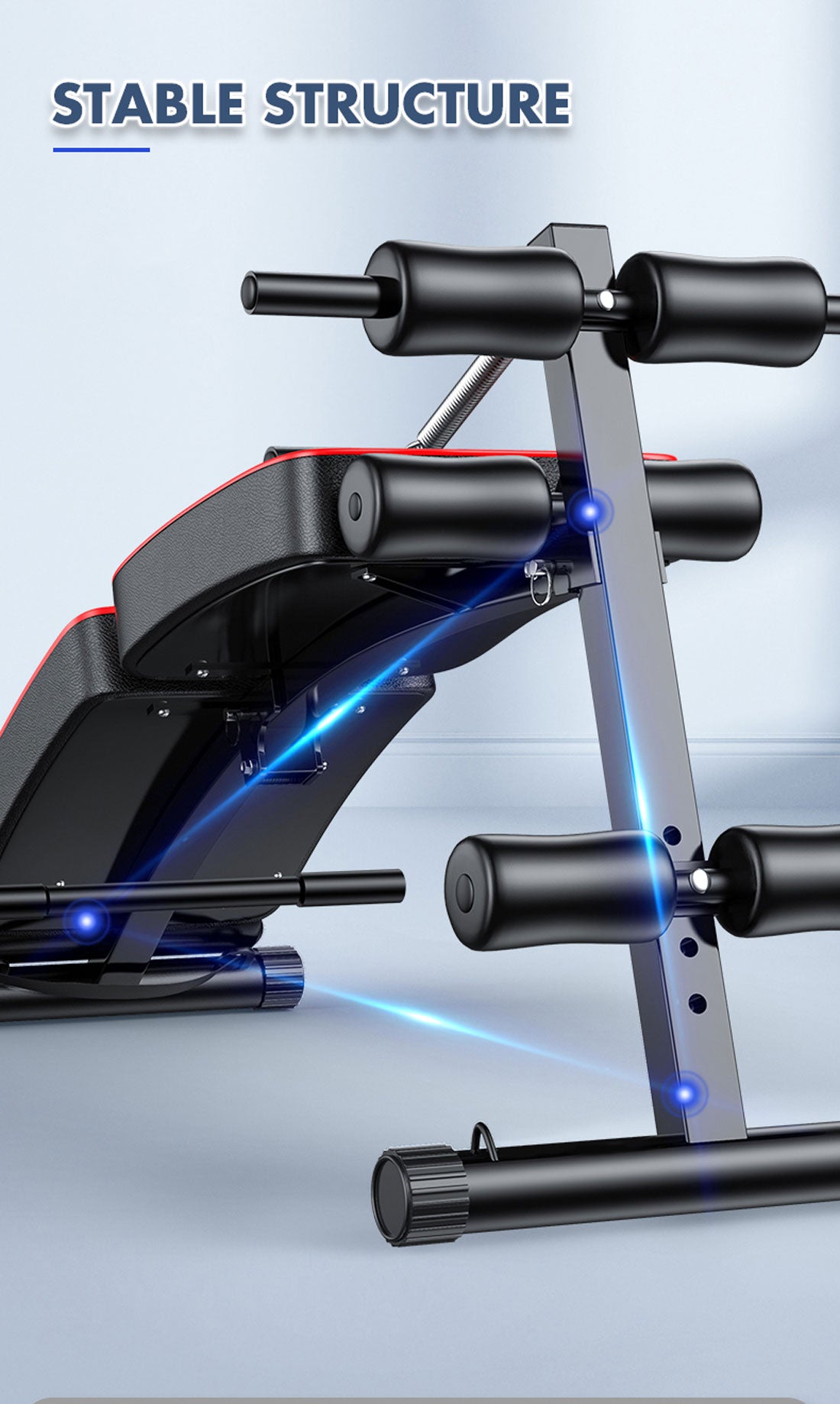 Foldable Adjustable Sit-Up Bench – Home Gym Abdominal Trainer