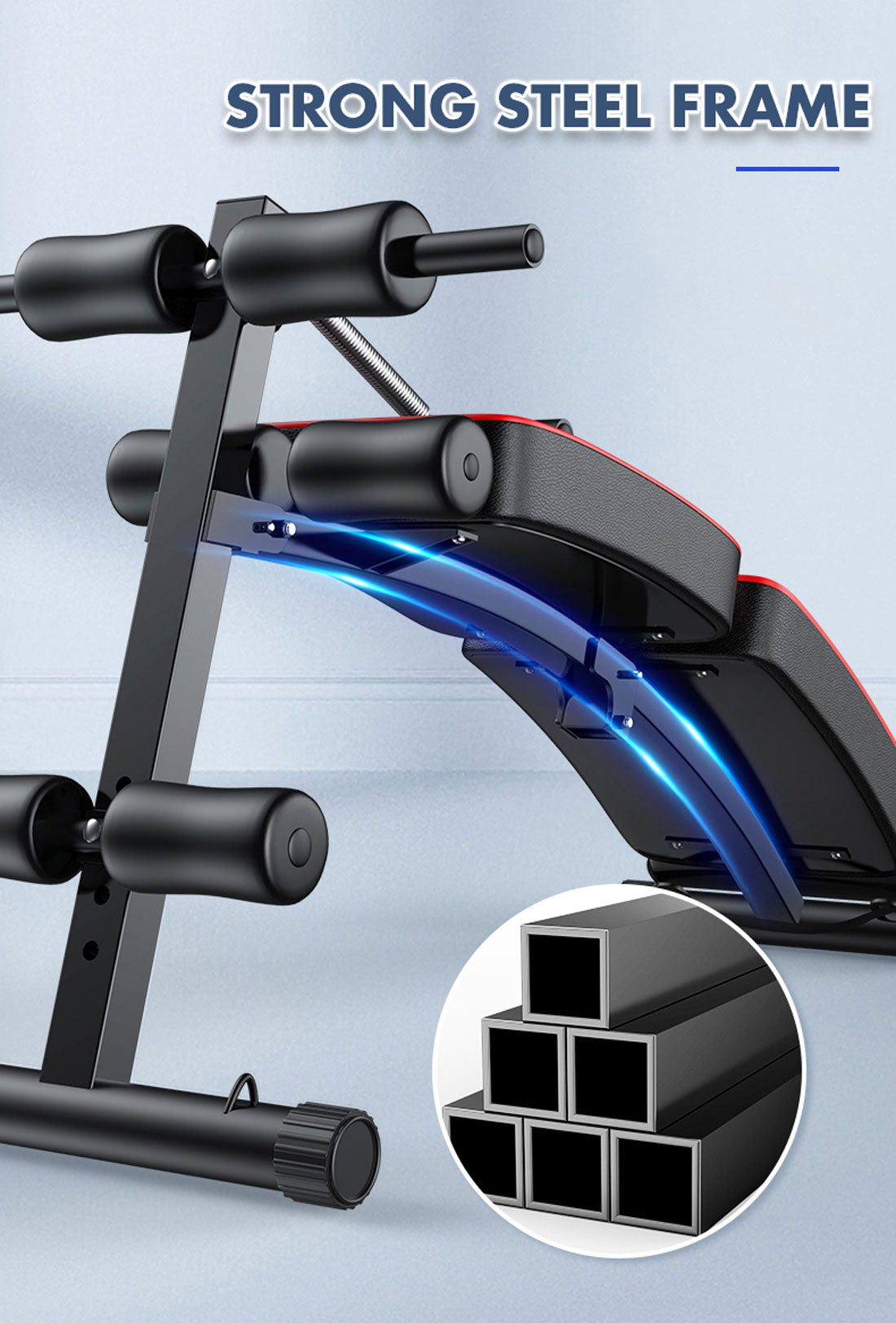 Foldable Adjustable Sit-Up Bench – Home Gym Abdominal Trainer