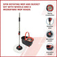 Spin Rotating Mop and Bucket Set with Wheels and 4 Microfibre Mop Heads