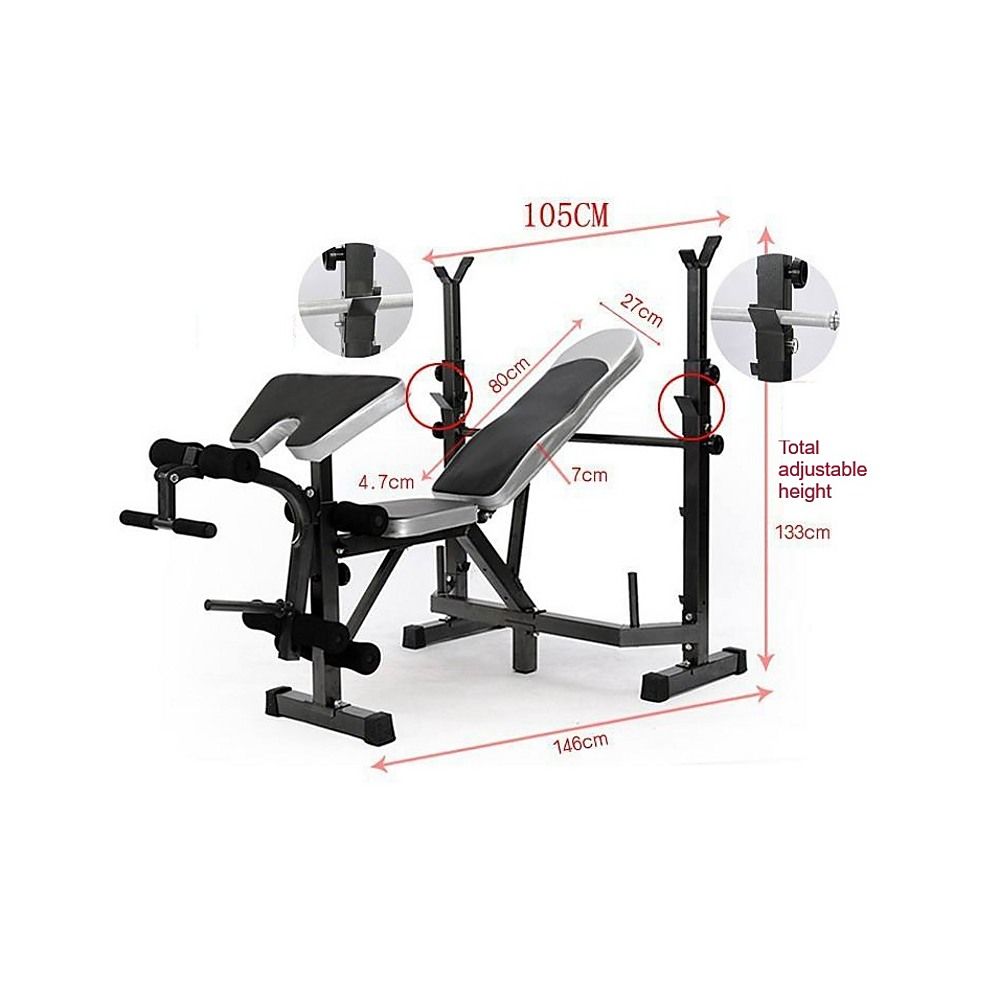 Multi-Station Home Gym – 5-in-1 Weight Bench Press and Leg Set