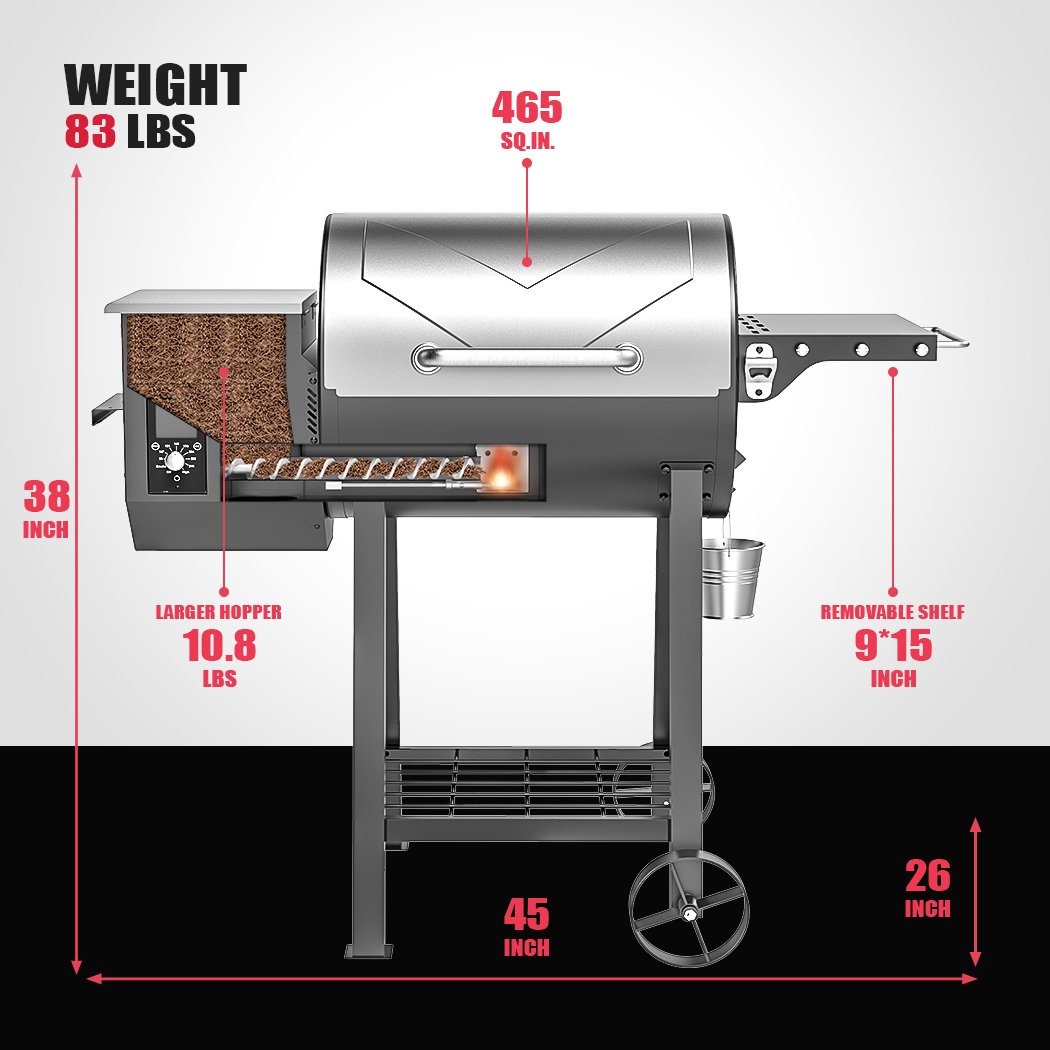 WOOD PELLET GRILL SILVER