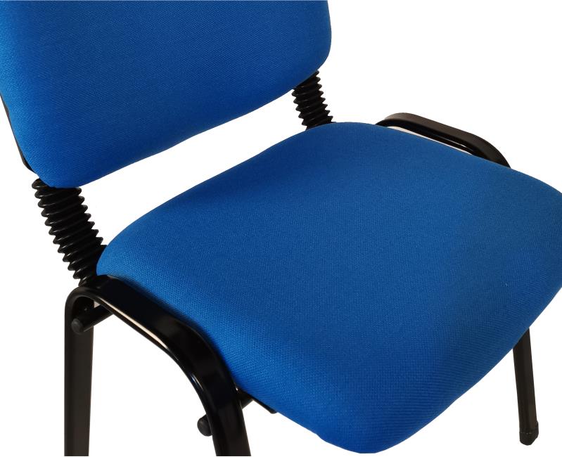 Stackable Office Conference Visitor and Community Chairs (Set of 7-Blue)