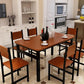 Wood & Steel Dining Set (Oak & Black)