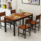 Wood & Steel Dining Set (Oak & Black)