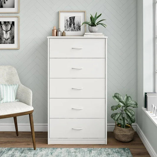 Classic Elegance: Five-Drawer Chest for Organised Living