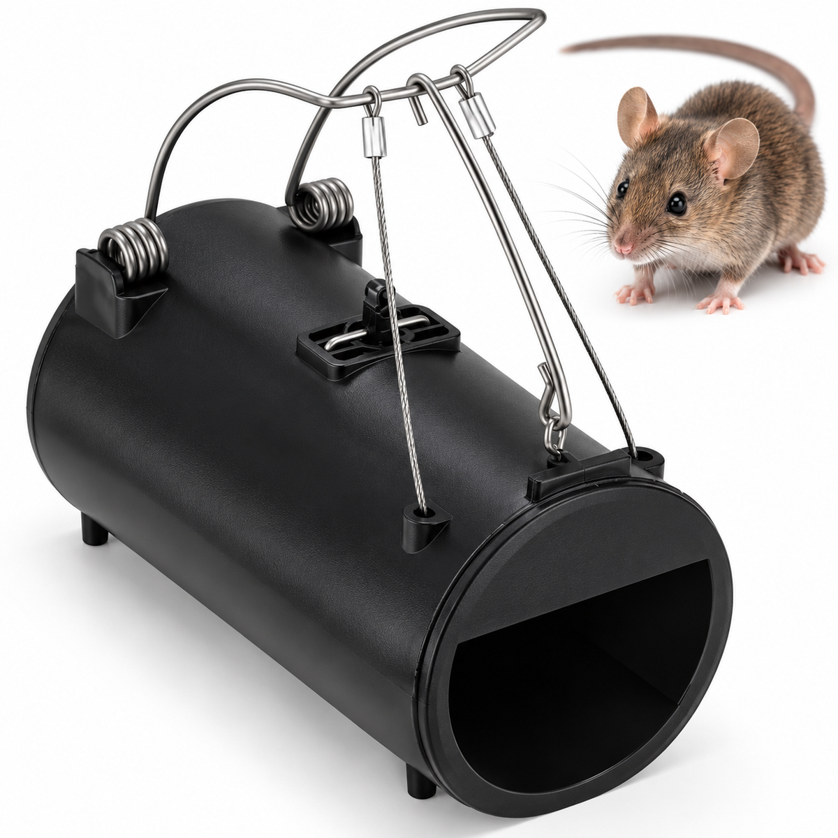 Spring-Loaded Mole Trap Tunnel – Reusable 17x16x9cm