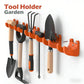 5 Pack Orange Wall-Mounted Garden Tool Holders with Screws