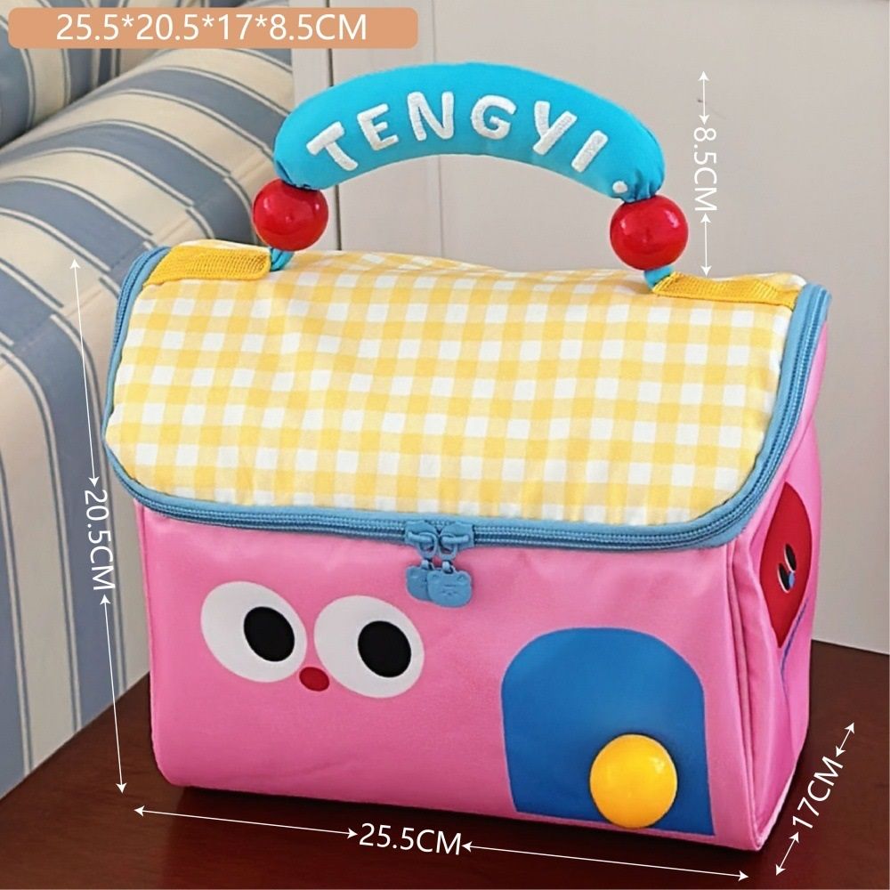Cute House Insulated Lunch Bag – Large, Foil Lined, Pink