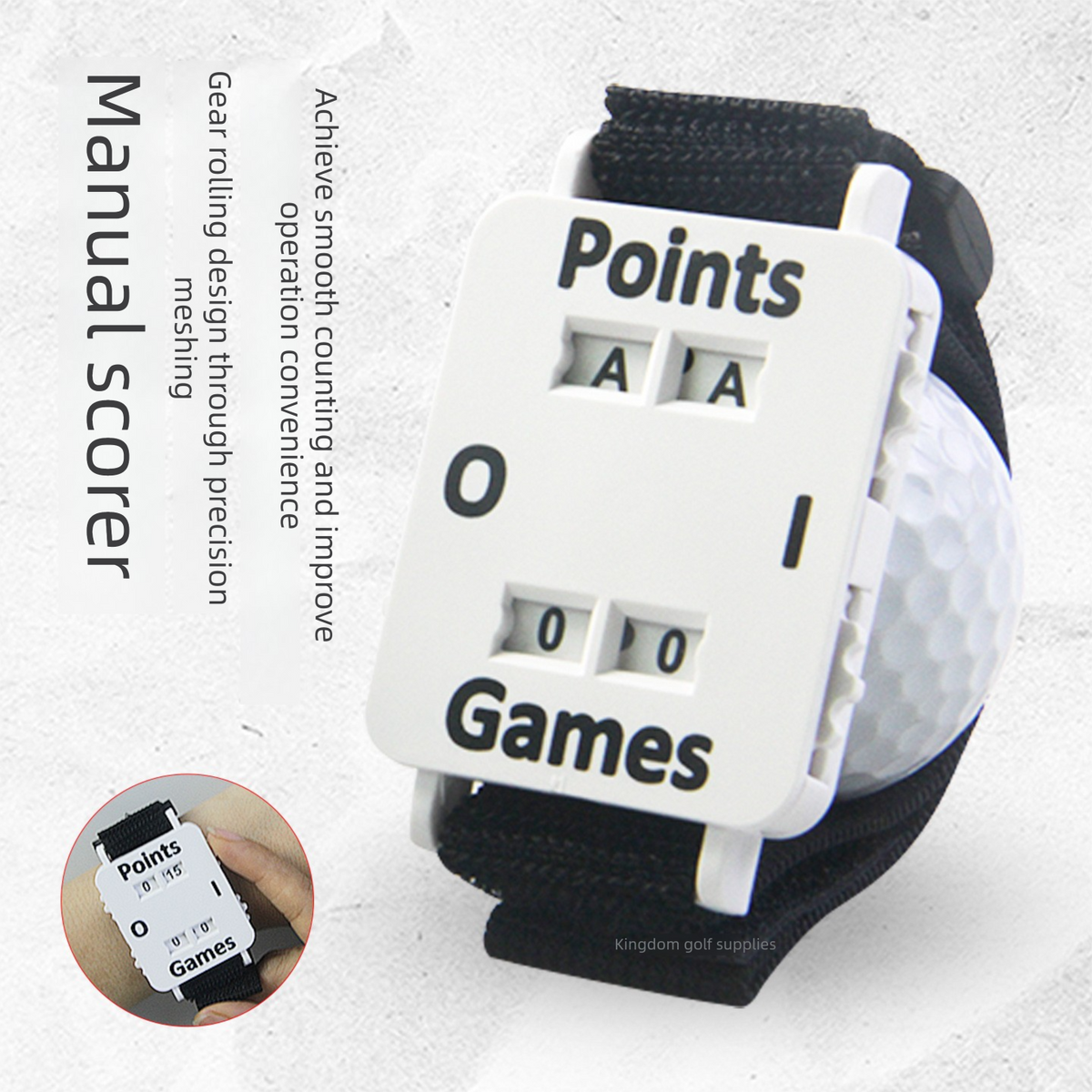 2 Pack Wrist Golf Score Counters – Black and White