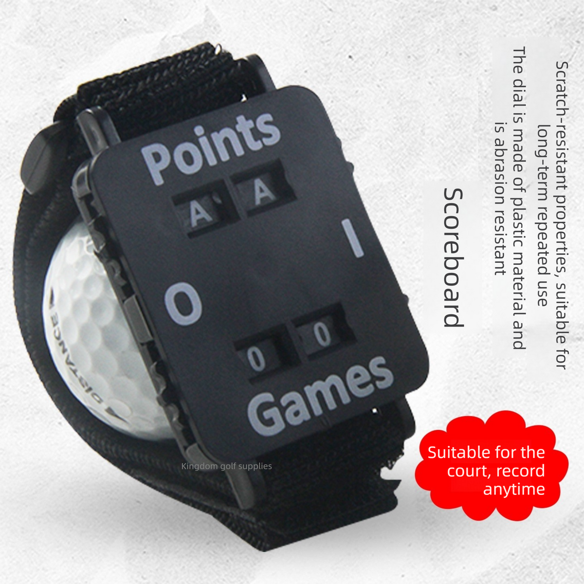 2 Pack Wrist Golf Score Counters – Black and White