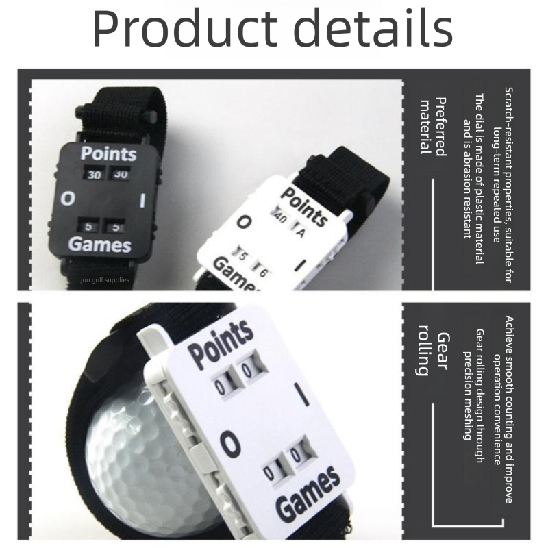 2 Pack Wrist Golf Score Counters – Black and White