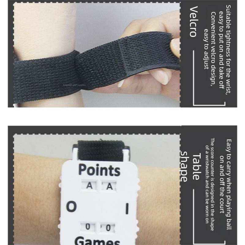 2 Pack Wrist Golf Score Counters – Black and White