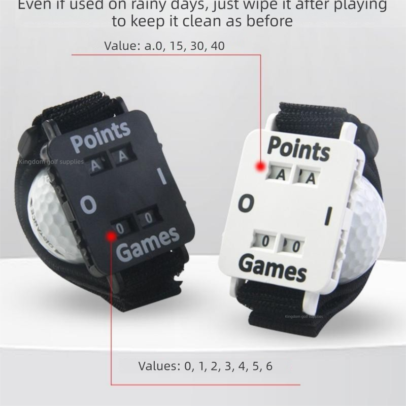 2 Pack Wrist Golf Score Counters – Black and White
