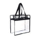 Clear PVC Beach Tote Bag 32x32x15cm – Black