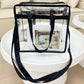 Clear PVC Beach Tote Bag 32x32x15cm – Black