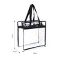 Clear PVC Beach Tote Bag 32x32x15cm – Black