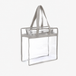 Clear PVC Beach Tote Bag 32x32x15cm – Grey