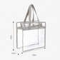 Clear PVC Beach Tote Bag 32x32x15cm – Grey