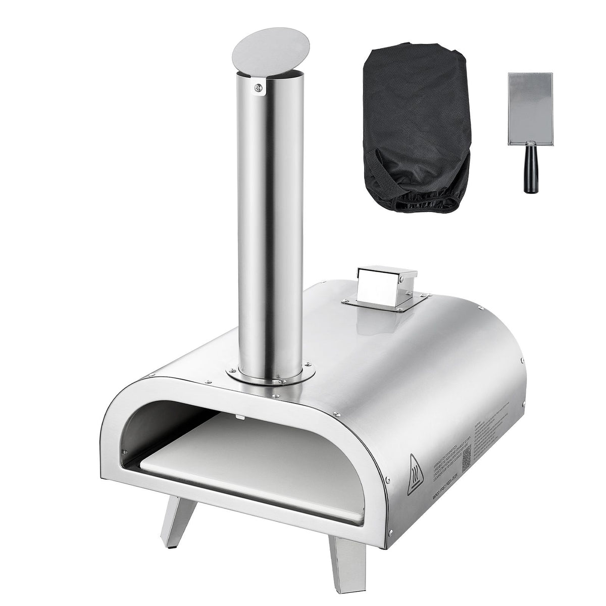 12 Inch Portable Pellet Pizza Oven – Wood Fired Stainless Steel
