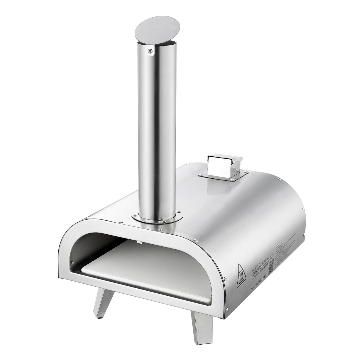 12 Inch Portable Pellet Pizza Oven – Wood Fired Stainless Steel