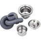 Handmade Sink Non-magnetic Stainless Steel Kitchen Sink Hand Made 1 Compartment 40.6 x 39.4 x 25.4 cm Capacity Huge Tub Sink with Right Hand Platform for Farmhouse Cafe Shop Hospital