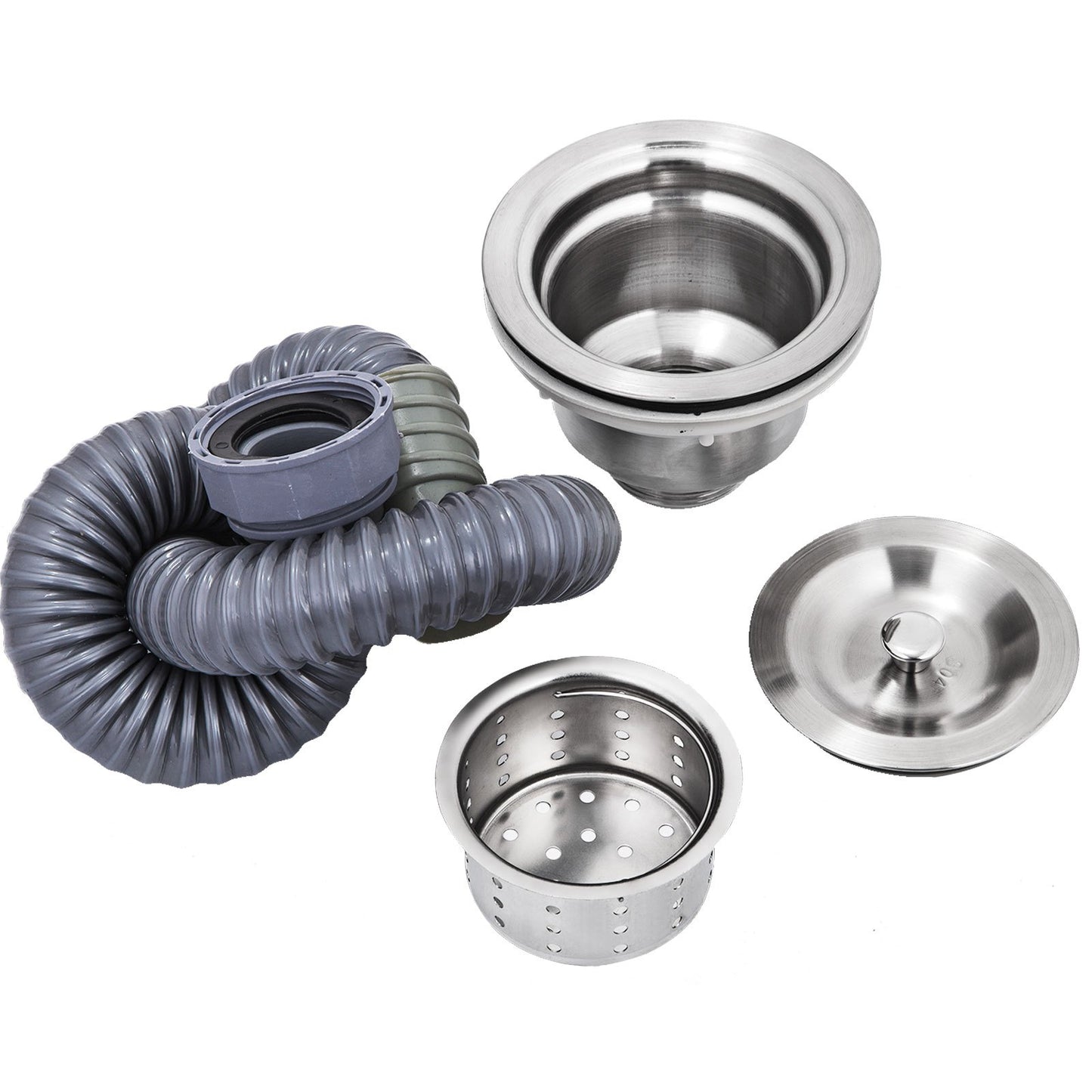 Handmade Sink Non-magnetic Stainless Steel Kitchen Sink Hand Made 1 Compartment 40.6 x 39.4 x 25.4 cm Capacity Huge Tub Sink with Right Hand Platform for Farmhouse Cafe Shop Hospital