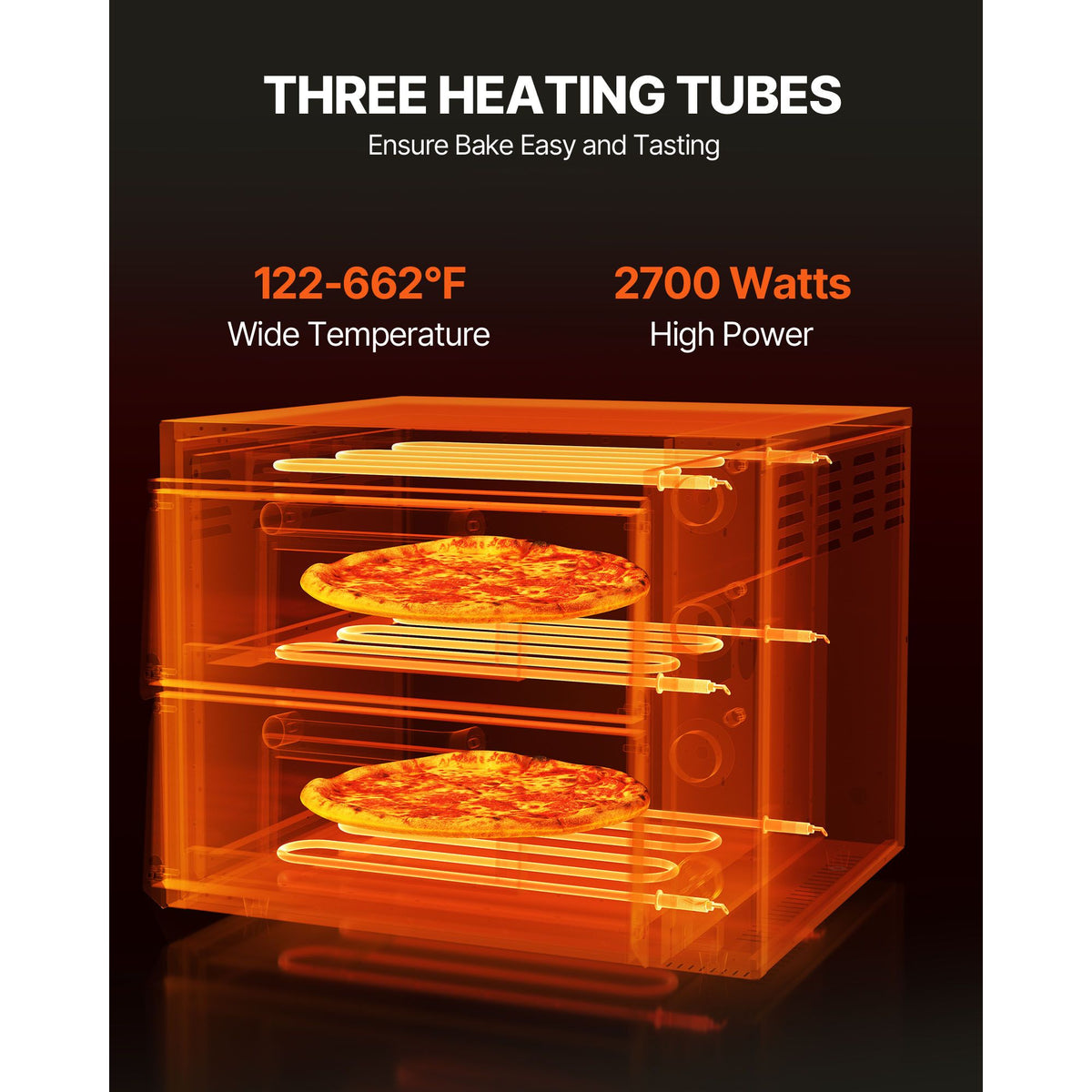 16 Inch Commercial Double Deck Electric Pizza Oven – Stainless Steel