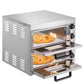 16 Inch Commercial Double Deck Electric Pizza Oven – Stainless Steel