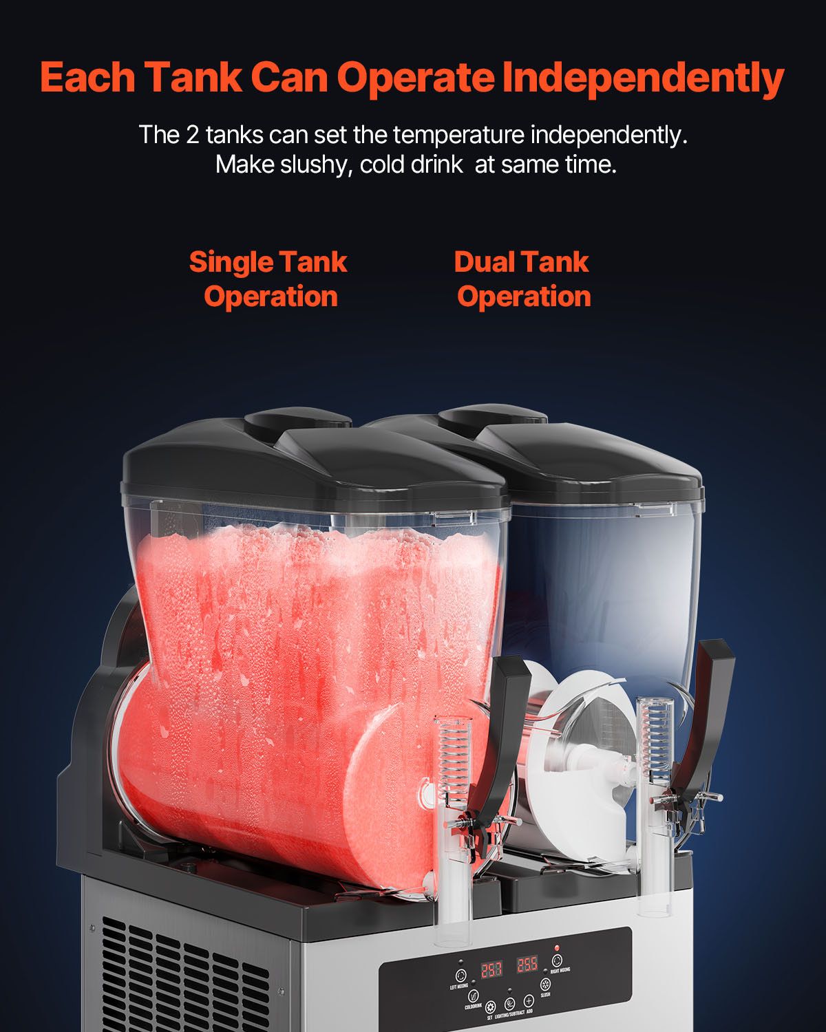 12L x 2 Tank Commercial Slushy Machine – Smoothie Maker