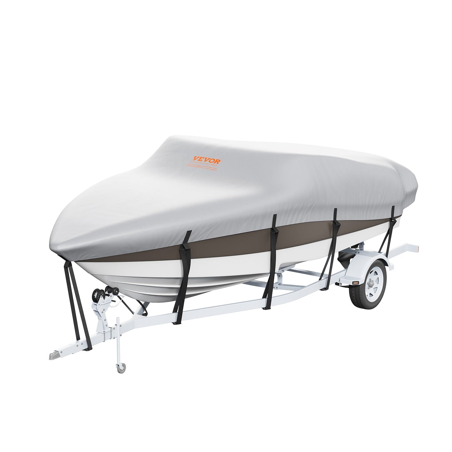 Boat Cover 600D Waterproof 20-22 ft Boat Cover V-Hull Tri-Hull Runabout