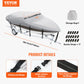 Boat cover with storage bag and straps on a white background, featuring VEVOR branding.
