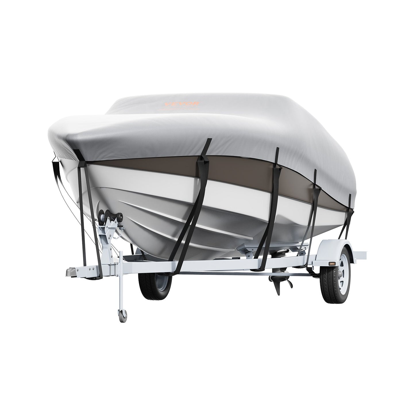Boat Cover 600D Waterproof 23-24 ft Boat Cover V-Hull Tri-Hull Runabout