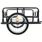 1pc Heavy-Duty Steel Bike Trailer for Hauling Luggage, Plants, Tools, and Groceries - Non-Woven, Black, Single Pack