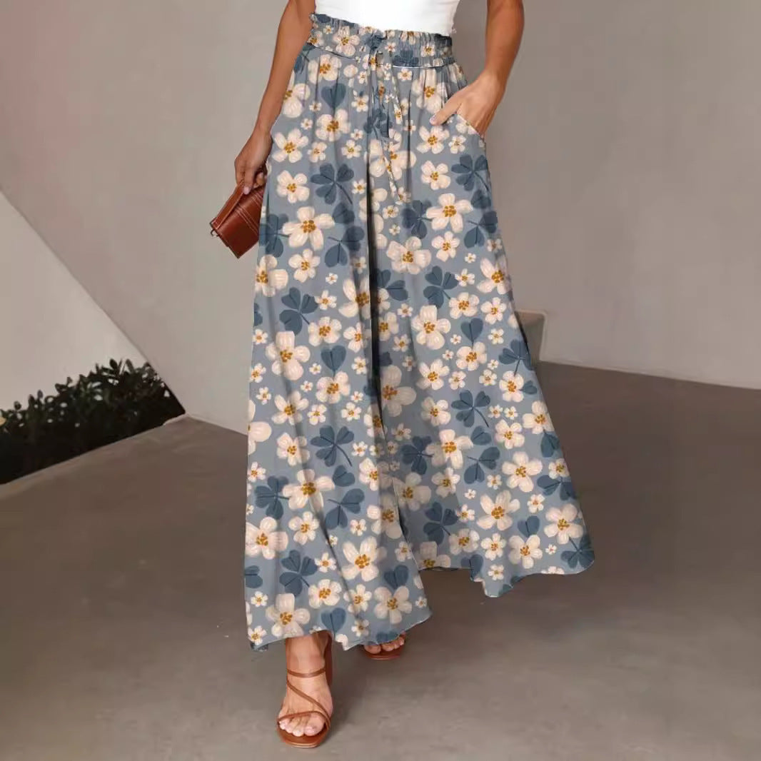 High Waist Summer New Women's Wide-leg Pants