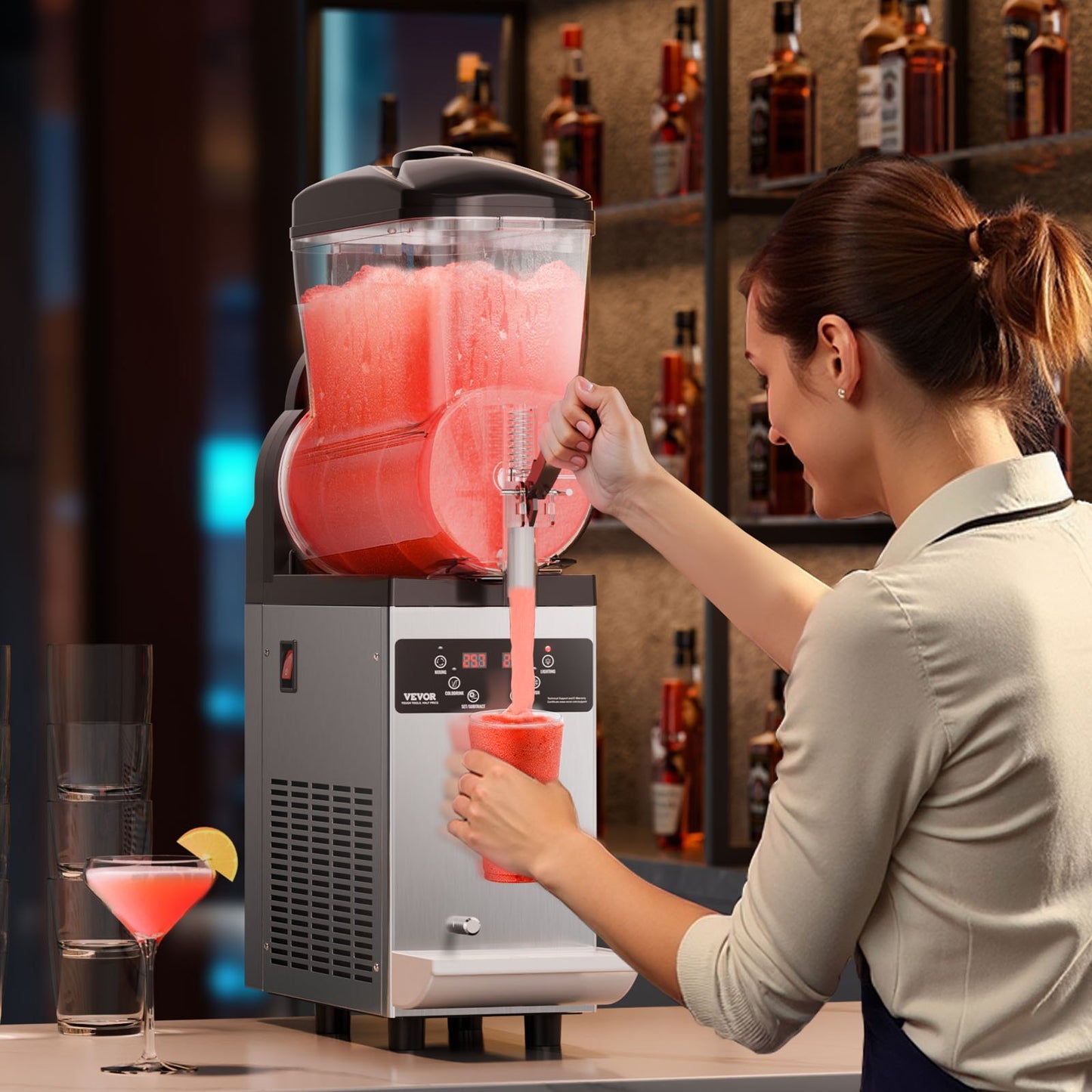 12L Commercial Slushy Machine Margarita Smoothie Frozening Drink Slushie Maker
