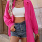 Fashion Loose Candy Colour Long Sleeve Shirt Top