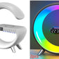 New Intelligent G Shaped LED Lamp Bluetooth Speaker Wireless Charger Atmosphere Lamp App Control For Bedroom Home Decor